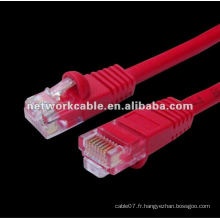 Vente chaude, câble de cordon RJ45 Cat5e / Cat6 avec prix d&#39;usine